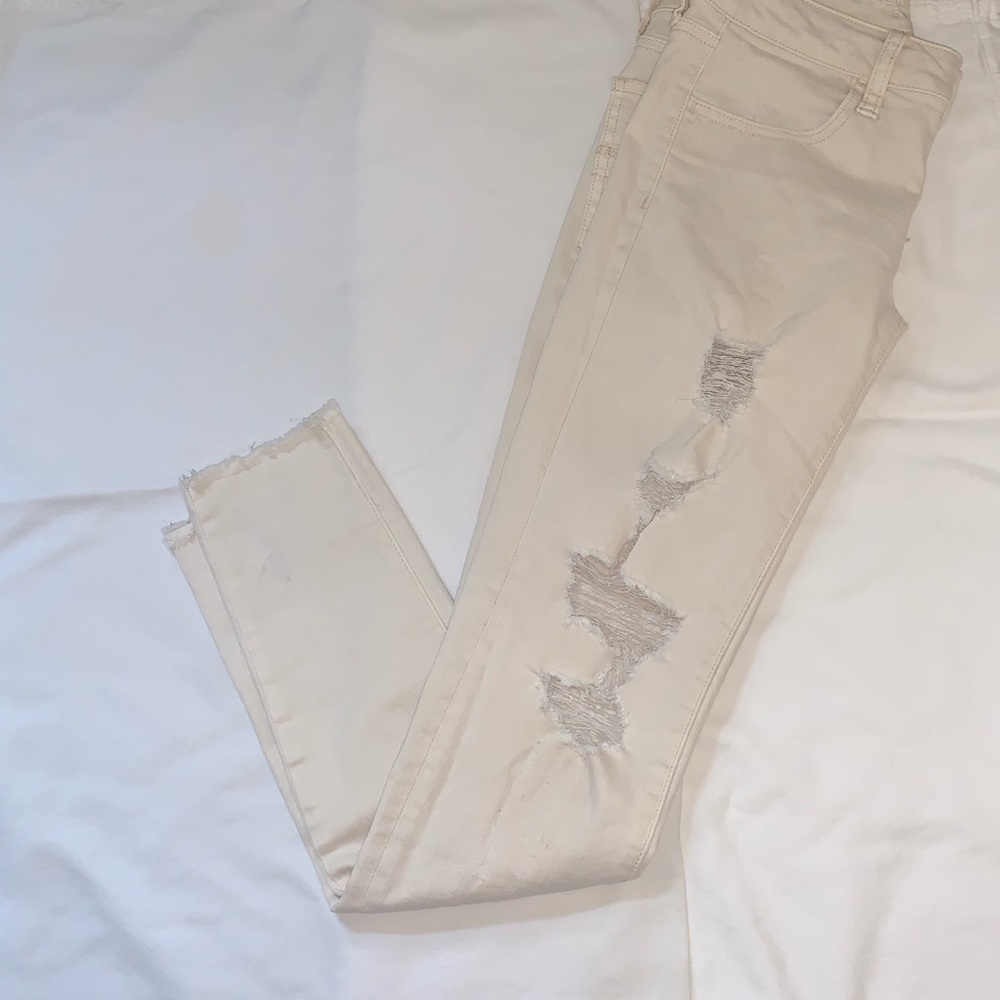 Distressed jeans